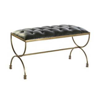 Foot-of-bed Bench DKD Home Decor Χρυσό Μοβ Ξύλο MDF 115 x 43 x 46 cm