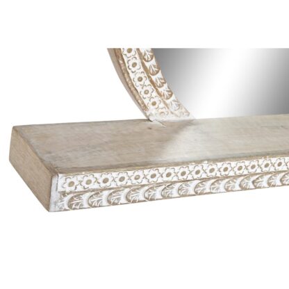 Τοίχο καθρέφτη DKD Home Decor 93 x 15,2 x 76,2 cm 90 x 16 x 76 cm Φυσικό Λευκό Ξύλο από Μάνγκο Ινδός