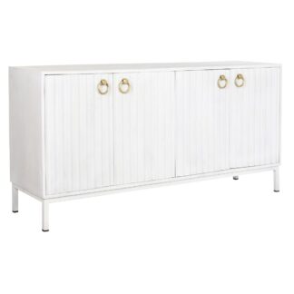 Σκευοθήκη DKD Home Decor 145,5 x 45 x 76 cm Έλατο Μαύρο Μέταλλο Καφέ