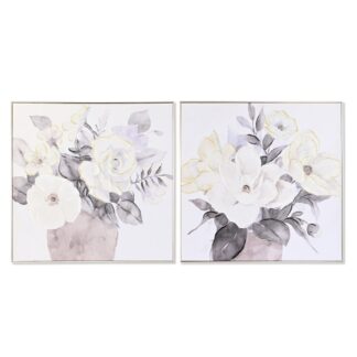 Πίνακας DKD Home Decor 80 x 3,5 x 80 cm Shabby Chic (x2)