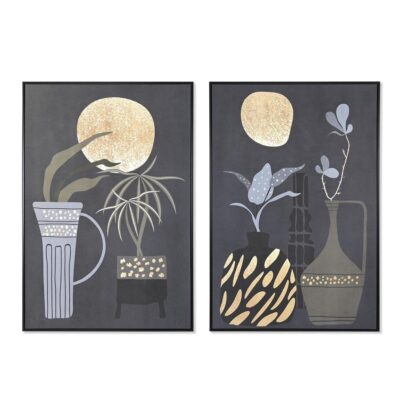 Πίνακας DKD Home Decor 83 x 4,5 x 123 cm Βάζο Αποικιακό (x2)