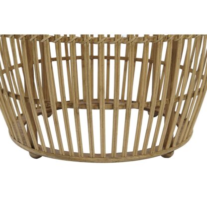 Σετ με 2 τραπέζια DKD Home Decor Ανοιχτό καφέ Bamboo 70 x 70 x 50 cm