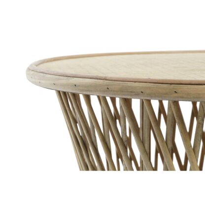 Βοηθητικό Τραπέζι DKD Home Decor Ανοιχτό καφέ Bamboo 60 x 60 x 52 cm