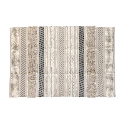 Χαλί DKD Home Decor 180 x 120 x 1 cm Μαύρο Μπεζ βαμβάκι Boho