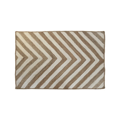 Χαλί DKD Home Decor Scandi Λευκό Ανοιχτό καφέ Γιούτα (120 x 180 x 1 cm)