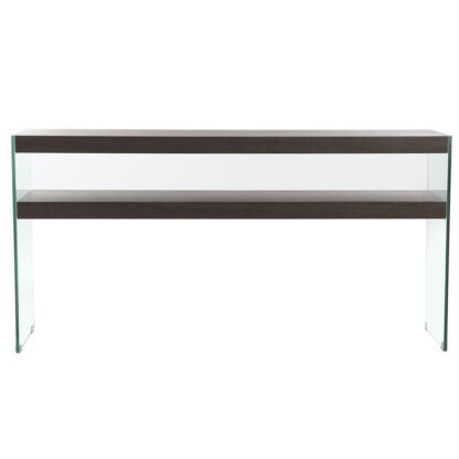 Console DKD Home Decor Καφέ Διαφανές Κρυστάλλινο Kαρυδιά Ξύλο MDF 160 x 45 x 80 cm