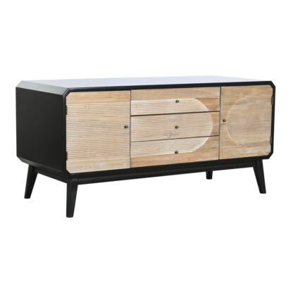 Έπιπλο Τηλεόρασης DKD Home Decor 120 x 50 x 58 cm Μαύρο Ξύλο