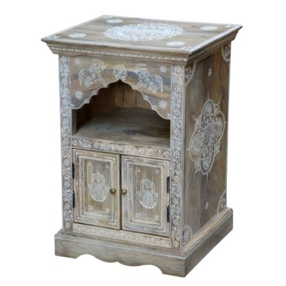 Κομοδίνο DKD Home Decor Φυσικό Ξύλο από Μάνγκο Ξύλο MDF 48 x 36 x 74 cm