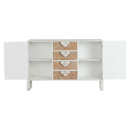 Σκευοθήκη DKD Home Decor Έλατο Μέταλλο Λευκό 120 x 35 x 80 cm