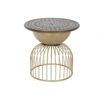 Βοηθητικό Τραπέζι DKD Home Decor 41,5 x 41,5 x 63,5 cm Έλατο Μέταλλο