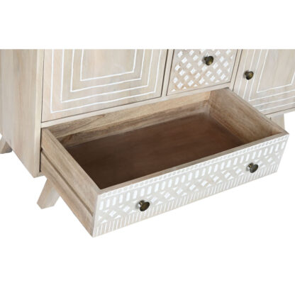 Σκευοθήκη DKD Home Decor Λευκό Φυσικό Ξύλο από Μάνγκο 115 x 42 x 75 cm