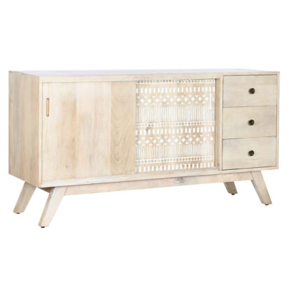 Σκευοθήκη DKD Home Decor Λευκό Φυσικό Ξύλο από Μάνγκο 145 x 42 x 75 cm