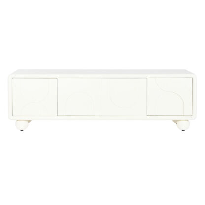 Έπιπλο Τηλεόρασης Home Decor Λευκό Ξύλο MDF 160 x 37 x 50 cm