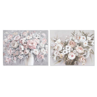 Πίνακας Home ESPRIT Blomster Shabby Chic 100 x 3,7 x 80 cm (x2)