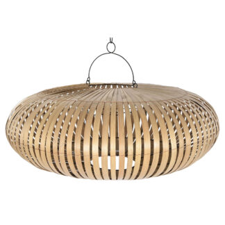 Σκιά Λάμπας Home ESPRIT Μαύρο Bamboo 80 x 80 x 30 cm