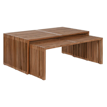 Σετ με 2 τραπέζια Home ESPRIT Φυσικό ξύλο teak 116 x 60 x 46 cm