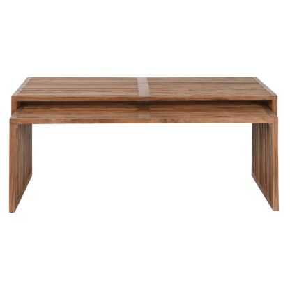 Σετ με 2 τραπέζια Home ESPRIT Φυσικό ξύλο teak 116 x 60 x 46 cm