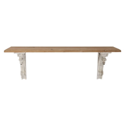 Ράφια Home ESPRIT Λευκό Φυσικό ξύλο ελάτου Ξύλο MDF 100 x 22 x 32 cm