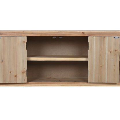 Τηλεόραση Home ESPRIT Μαύρο Φυσικό Έλατο Ξύλο MDF 130 x 24 x 51 cm