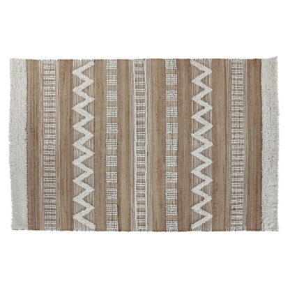 Χαλί Home ESPRIT Λευκό Καφέ Boho 160 x 230 x 1 cm