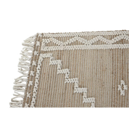 Χαλί Home ESPRIT Λευκό Φυσικό Boho 160 x 230 x 1 cm