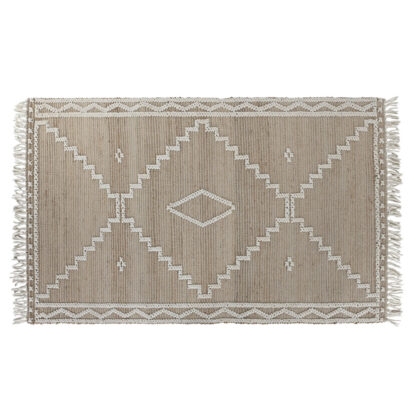 Χαλί Home ESPRIT Λευκό Φυσικό Boho 160 x 230 x 1 cm