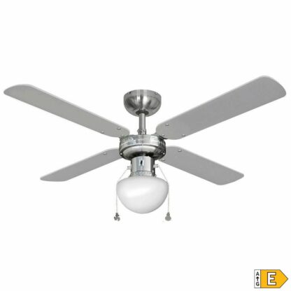 Ανεμιστήρας Οροφής με Φως EDM 33801 Caribe Ασημί 50 W