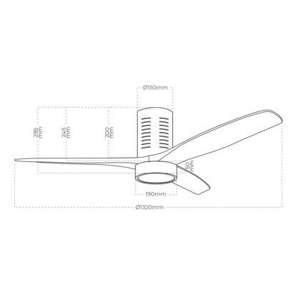 Ανεμιστήρας Οροφής με Φως EDM 33823 Kara 30 W 2190 Lm