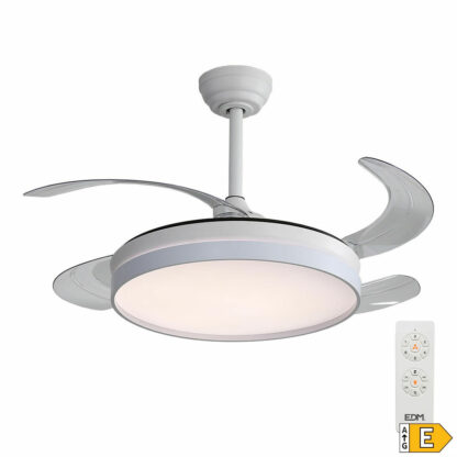 Ανεμιστήρας Οροφής με Φως EDM 33827 Ross Λευκό 35 W 4100 Lm 2190 Lm Ανασυρόμενο