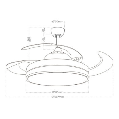 Ανεμιστήρας Οροφής με Φως EDM 33827 Ross Λευκό 35 W 4100 Lm 2190 Lm Ανασυρόμενο