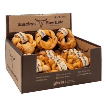 Σνακ για τον Σκύλο Gloria Snackys Rawhide Μέλι 12 cm Donut Twisted