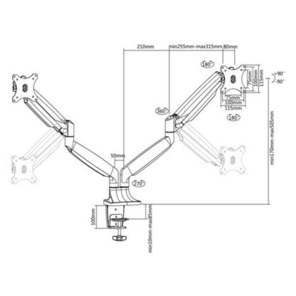 Επιτραπέζια Βάση για Οθόνη TooQ DB3132TNR-S 13" - 32" 13" 18 kg