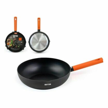 Τηγάνι Wok Quttin Gastro Μαύρο Πορτοκαλί 47 x 29 x 8 cm (x6)