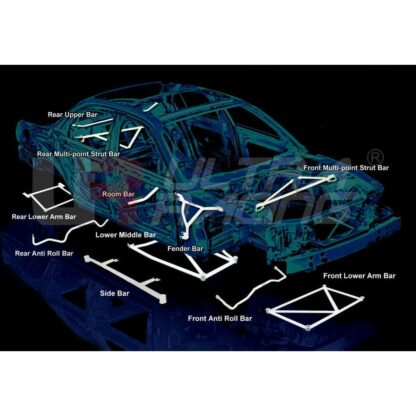 Γραμμή ενίσχυσης Ultra Racing URRE2-177 BMW 3-SERIES E46 Ανώτερος Trasera