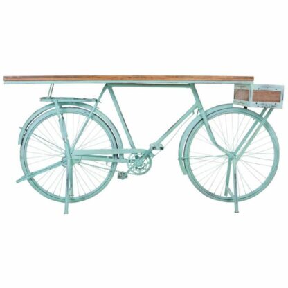 Έπιπλο Εισόδου Alexandra House Living Bike Τυρκουάζ Ξύλο Σίδερο 50 x 94 x 198 cm