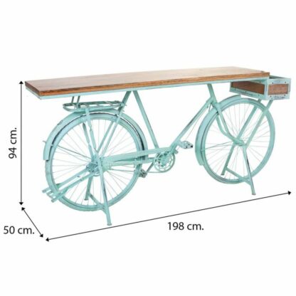 Έπιπλο Εισόδου Alexandra House Living Bike Τυρκουάζ Ξύλο Σίδερο 50 x 94 x 198 cm