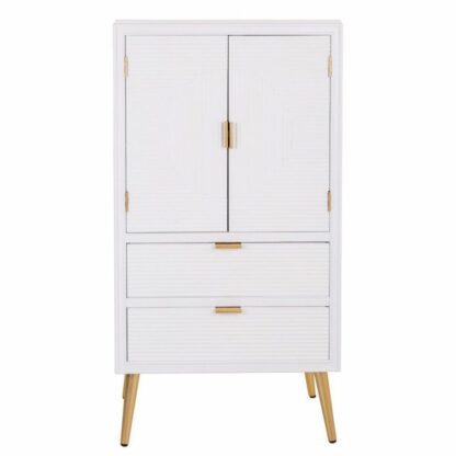 Ντουλάπι Alexandra House Living Λευκό Χρυσό Ξύλο MDF 36 x 118 x 62 cm