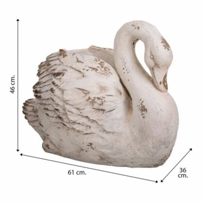 Γλάστρα Alexandra House Living Swan Fiberglass Μαγνήσιο 36 x 46 x 61 cm