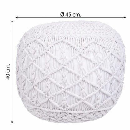 Puff Alexandra House Living Λευκό πολυστερίνη 45 x 40 x 45 cm