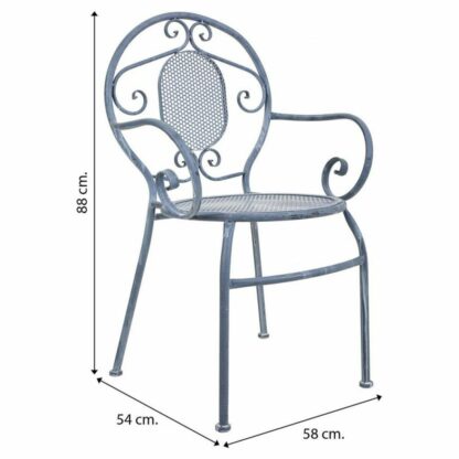 Hagestol Alexandra House Living Γκρι Σίδερο 54 x 88 x 58 cm