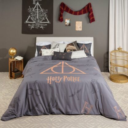 Κάλυψη παπλώματος Harry Potter Deathly Hallows Πολύχρωμο 175 Νήματα 260 x 240 cm Kρεβάτι 180 εκ