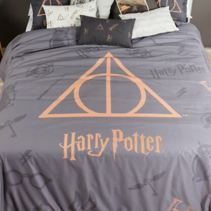 Κάλυψη παπλώματος Harry Potter Deathly Hallows Πολύχρωμο 175 Νήματα 260 x 240 cm Kρεβάτι 180 εκ