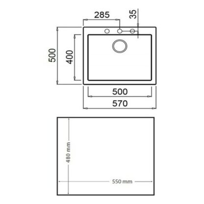 Νεροχύτη με Ένα Κύπελλο Teka FORSQUARE 50 40 TG (60 cm)