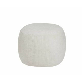 Puff Alexandra House Living Bouclé Λευκό πολυεστέρας 60 x 41 x 60 cm