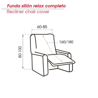 Κάλυμμα για καρέκλα Belmarti Bali Γκρι 60-85 x 160/180 x 60-100 cm 1 θέσεις