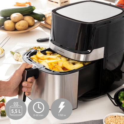 Φριτέζα με Αέρα InnovaGoods Fryinn Pro 5500 Μαύρο 1700 W 5,5 L Ανοξείδωτο ατσάλι