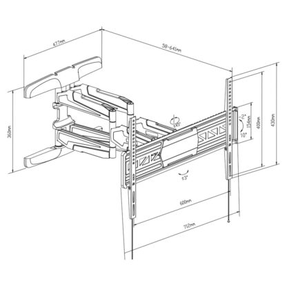 Βάση Τηλεόρασης TM Electron 32"-65" 50 kg