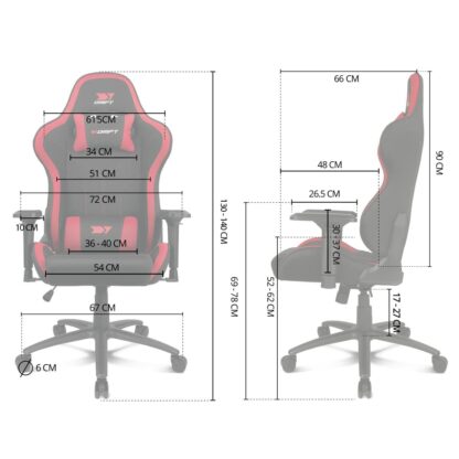 Καρέκλα Παιχνιδιού DRIFT DR110BGRAY Μαύρο Γκρι