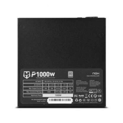 Τροφοδοσία Ρεύματος Nox NXHUMMERP1000W ATX 1000 W 80 PLUS Platinum