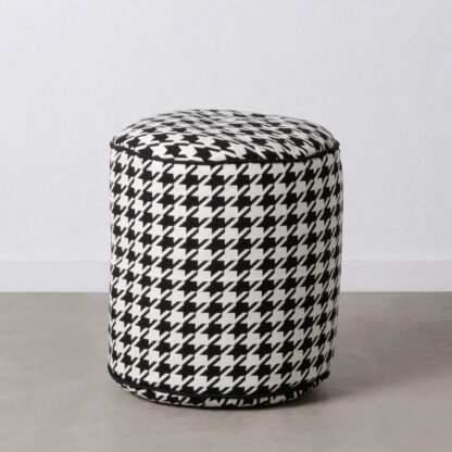 Puff πολυεστέρας 45 x 45 x 45 cm 100% βαμβάκι Houndstooth